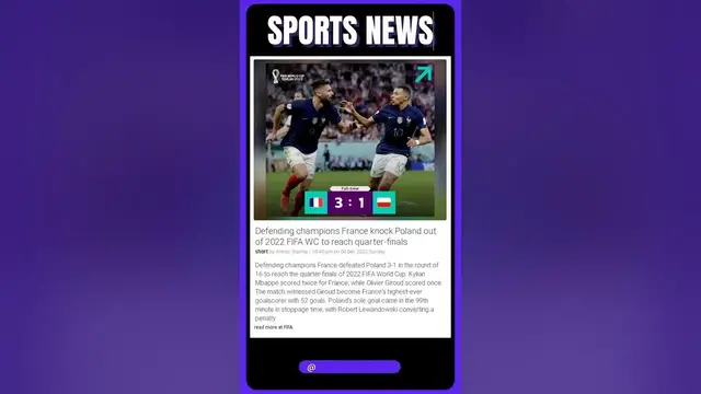 Video thumbnail for France's History-Making Moment: Defeating Poland to Reach 2022 FIFA World Cup Quarterfinals!