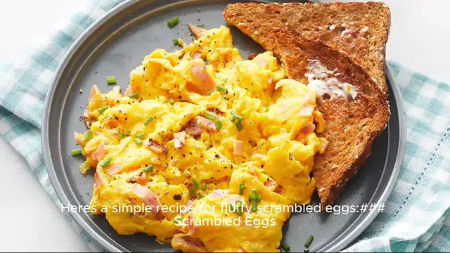 Video thumbnail for scrambled eggs recipe