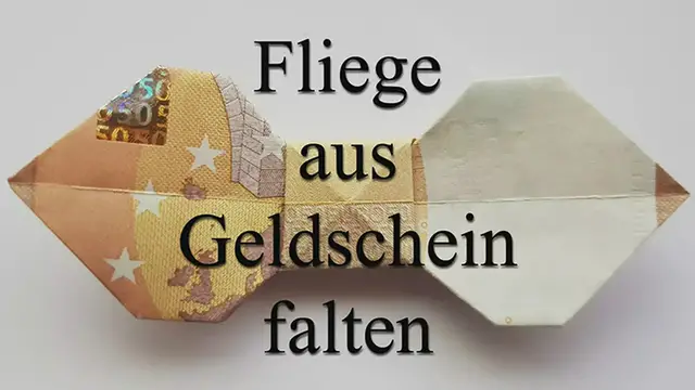 Video thumbnail for Fliege aus Geldschein falten ⑅ Geld zur Fliege falten ⑅ Geldgeschenk ⑅ Origami mit Geld
