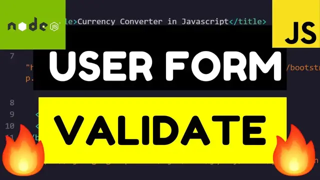 Video thumbnail for Node.js Express User Form Validation with Fastest-Validator Library Full Project For Beginners