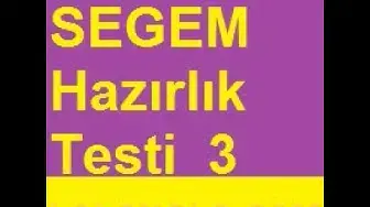 Video thumbnail for SEGEM Hazırlık Testi 3 SEGEM , Sigorta Teknik Personel Yeterlilik Sınavı   Google Chrome 2020 01 23