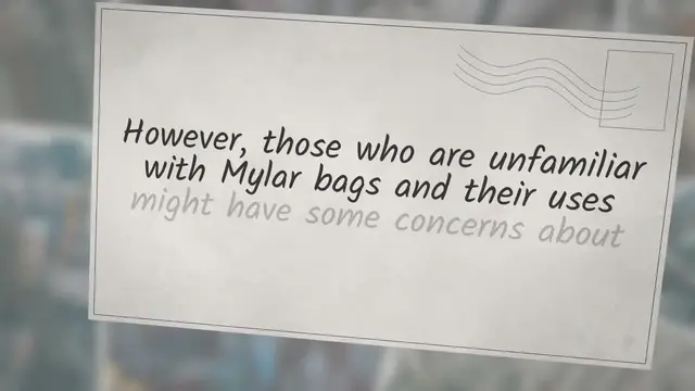 'Video thumbnail for Do Mylar Bags Leak Chemicals?'