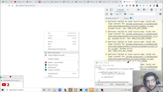 Video thumbnail for Node.js WebSocket Library Example to Stream & Send Data in Between Client & Server in Javascript