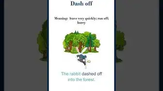 Video thumbnail for "Dash off" meaning | "dash off" in a sentence | Common English Idioms #shorts