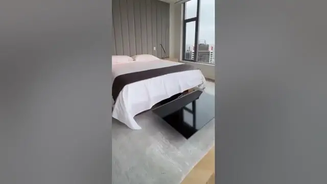 Video thumbnail for Under Bed Motorized TV Lift | Bedroom Decor #shorts