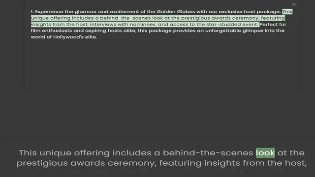 Video thumbnail for unique offering includes a behind-the-scenes look at the prestigious awards ceremony, featuring insights from the host, interviews with nominees, and access to the star-studded event. Perfect for film enthusiasts and aspiring hosts alike,