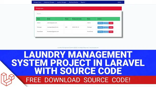 Video thumbnail for Laundry Management System Project in Laravel with Source Code (Free Download)