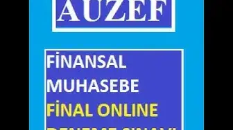 Video thumbnail for Finansal Muhasebe Final Soruları