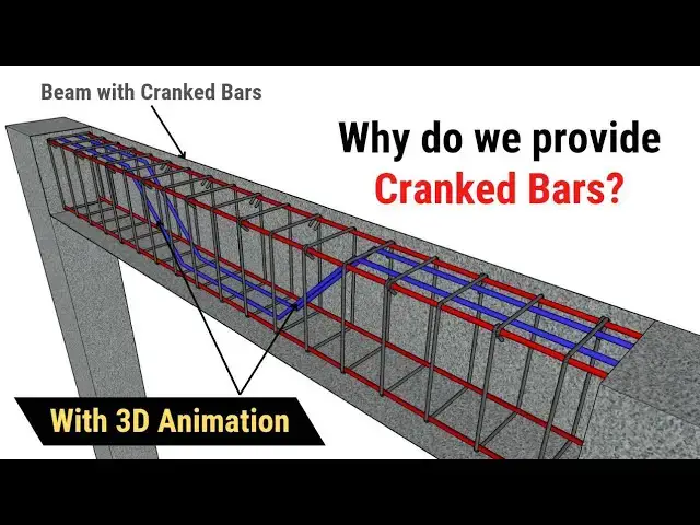 Video thumbnail for why do we provide cranked bars in beams & slabs? | Bent up bars in beams & slabs | Civil tutor