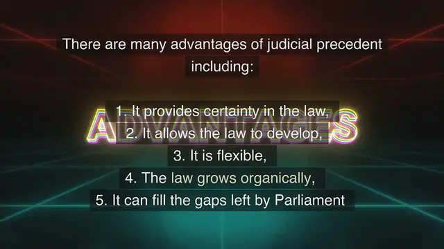 'Video thumbnail for Advantages of judicial precedent'