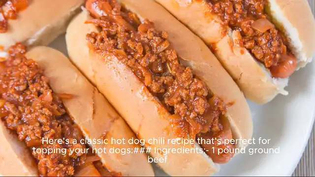 Video thumbnail for hot dog chili recipe