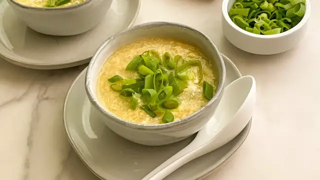 'Video thumbnail for Egg Drop Soup Recipe'