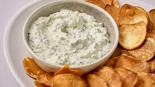 'Video thumbnail for Dutch-Oven Kettle Chips With Onion Dip Recipe'