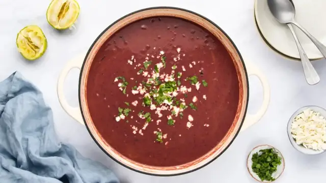 Video thumbnail for Antioxidant-Packed Purple Black Bean Soup Recipe
