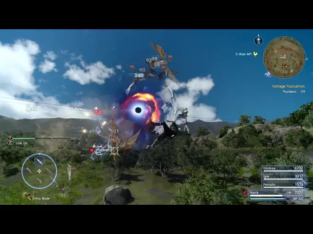 Video thumbnail for Final Fantasy XV - Voltage Fluctuation Hunt: 9/9 Thunderocs Fight Warp Strike Gameplay PS4 Pro