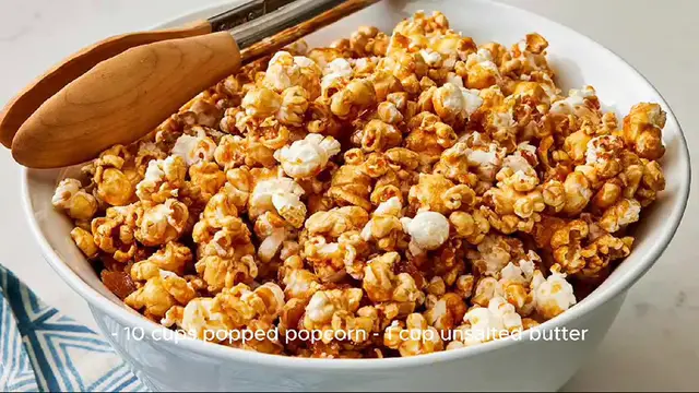 Video thumbnail for caramel popcorn recipe