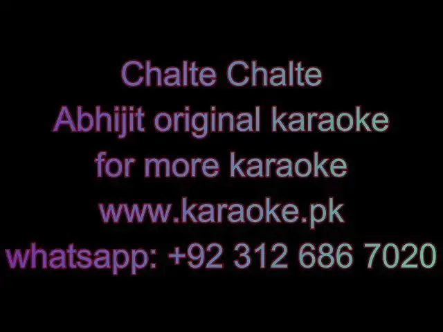 Video thumbnail for Chalte Chalte Abhijit original karaoke