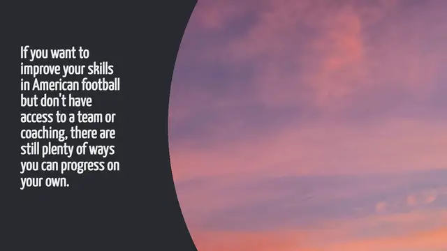 Video thumbnail for How To Get Better At American Football By Yourself