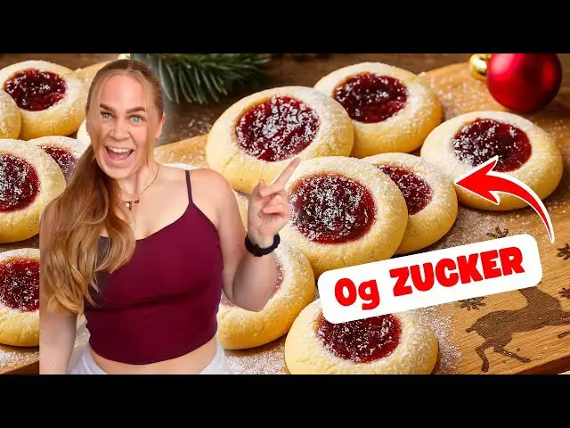 Video thumbnail for ENDLICH PLÄTZCHEN OHNE REUE - Zuckerfreie Engelsaugen | schnell, einfach & lecker