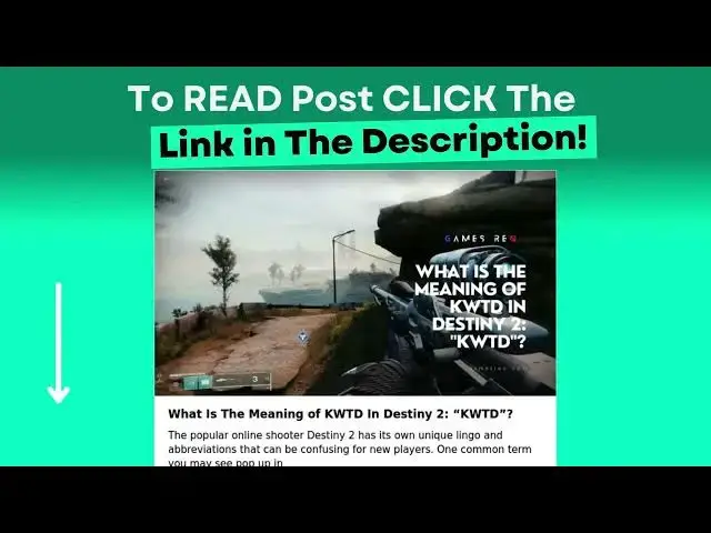 Video thumbnail for What Is The Meaning of KWTD In Destiny 2: “KWTD”?