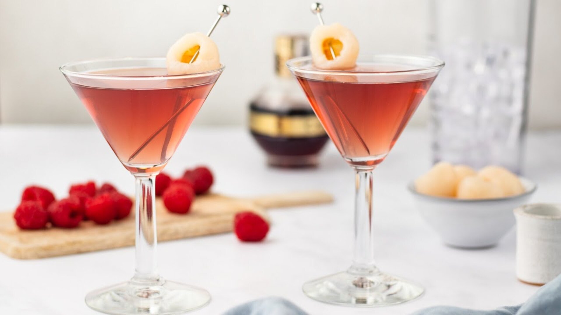 Video thumbnail for Quick & Easy Raspberry Lychee Martini Recipe