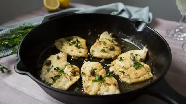 'Video thumbnail for Bright, Delicate Flounder Piccata Recipe'