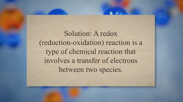 Video thumbnail for Redox and electrochemical reactions problems and solutions