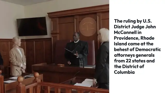 Video thumbnail for Judge Blocks Trump's Funding Freeze