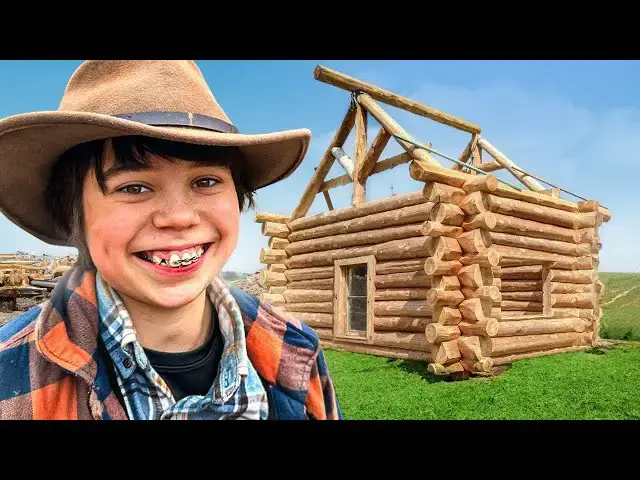 Video thumbnail for 13 Years Old Kid Builds His Own Log Cabin
