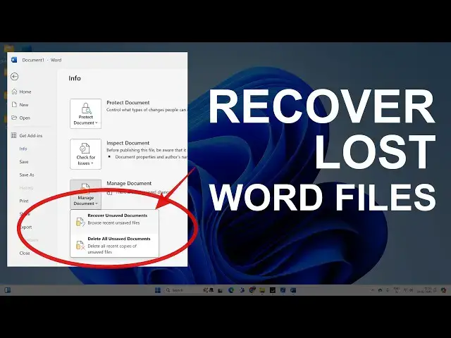 'Video thumbnail for How to Recover Unsaved/Deleted Word Files | Easy Data Recovery [2025]'