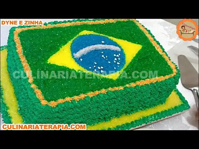 Video thumbnail for O Segredo do Bolo Recheado e Decorado Bandeira do Brasil - Bolo Retrô 🎊🎊🎉🎉