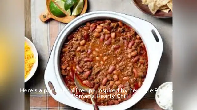 'Video thumbnail for pioneer woman chili recipe'
