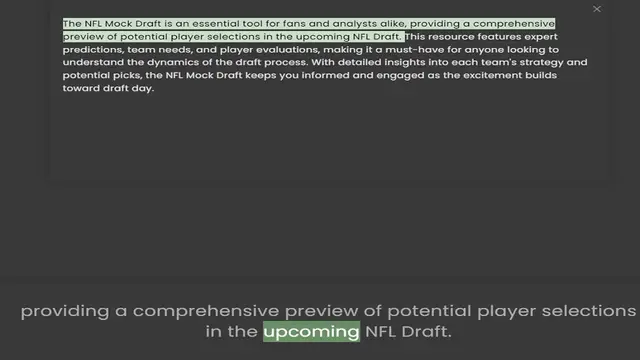 Video thumbnail for preview of potential player selections in the upcoming NFL Draft. This resource features expert predictions, team needs, and player evaluations, making it a must-have for anyone looking to understand the dynamics of the draft process. Wit