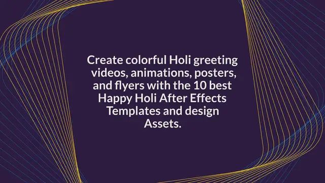 Video thumbnail for 10 Best Happy Holi After Effects Templates & Assets (2024)