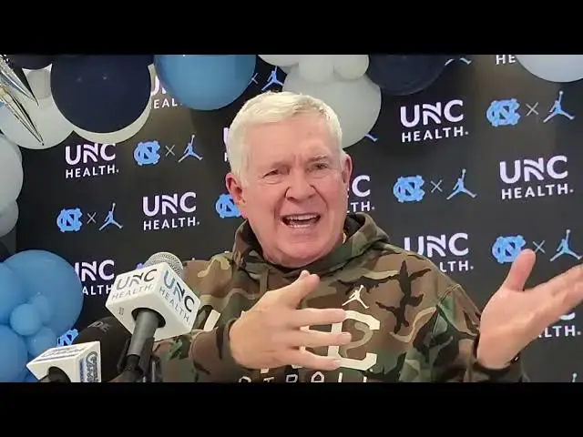 'Video thumbnail for #UNC coach Mack Brown press conference after victory over Wake Forest to clinch bowl eligibility'