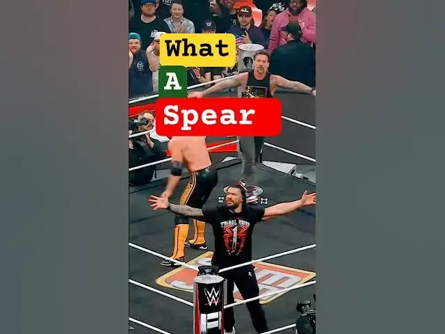 Video thumbnail for what a spear #wwe #wweraw #wwenxt #wwe2k25 #romanreigns #raw