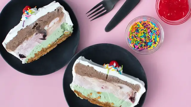 'Video thumbnail for Spumoni-Style Italian Cream Cake Recipe'
