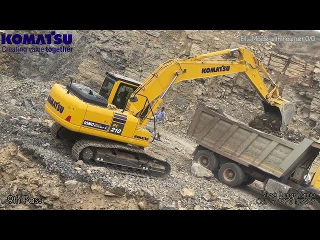 Video thumbnail for Komatsu #PC210-10, Achieving ~1.7 Ton/pass indicates efficient bucket fill factor E1-mode with 0/0
