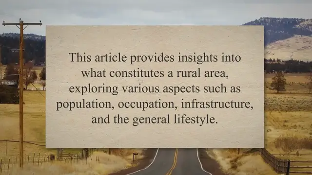 Video thumbnail for Understanding Rural Areas