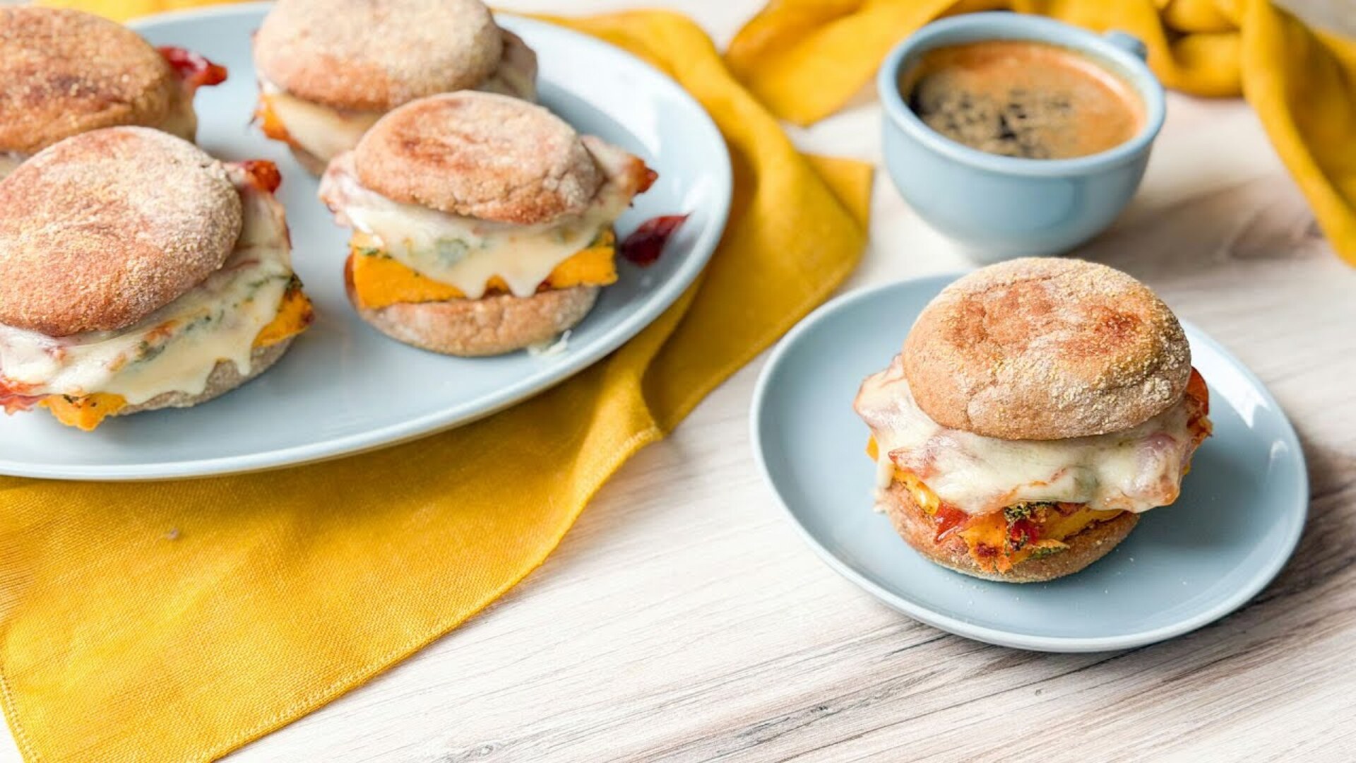 Video thumbnail for High-Protein English Muffin Breakfast Sandwich Recipe