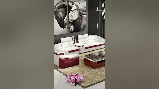 Video thumbnail for Leather Sofa Set | Comfort and Style | Living Room Furniture #shorts