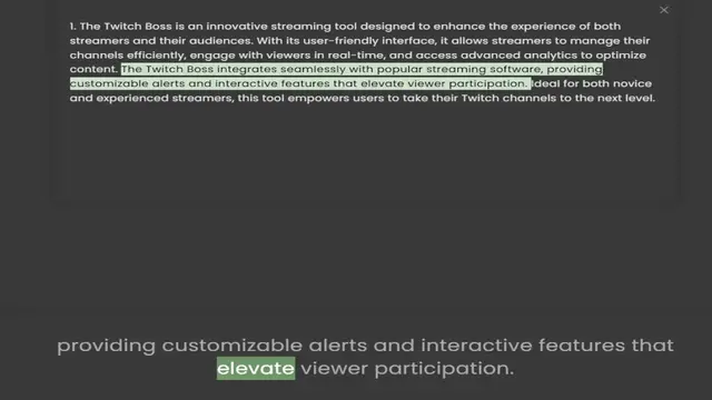 Video thumbnail for streamers and their audiences. With its user-friendly interface, it allows streamers to manage their channels efficiently, engage with viewers in real-time, and access advanced analytics to optimize content. The Twitch Boss integrates sea