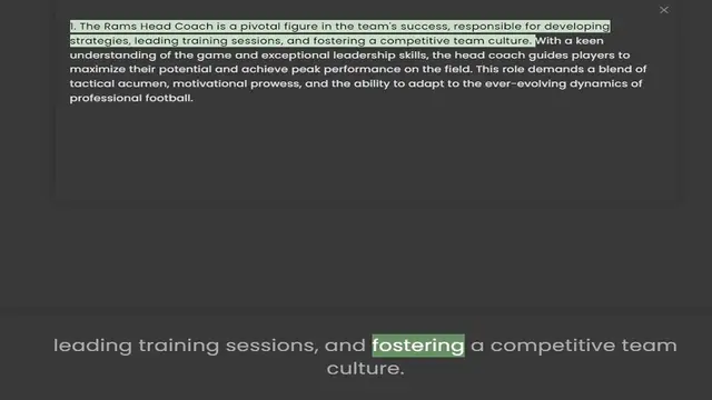 Video thumbnail for strategies, leading training sessions, and fostering a competitive team culture. With a keen understanding of the game and exceptional leadership skills, the head coach guides players to maximize their potential and achieve peak perfo
