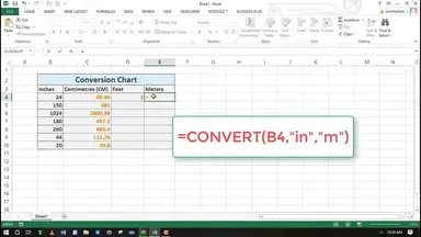 'Video thumbnail for How to convert inches to CM in Microsoft Excel'