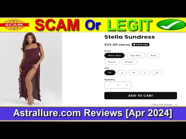 Video thumbnail for Stella Sundress Reviews (April 2024) - Is Astrallure A Legit E-Commerce Site? Find Out! |