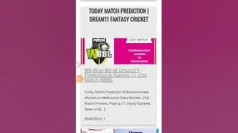 Video thumbnail for MS-W VS BH-W Dream11 Fantasy Cricket 21st Match (Today Match Prediction)