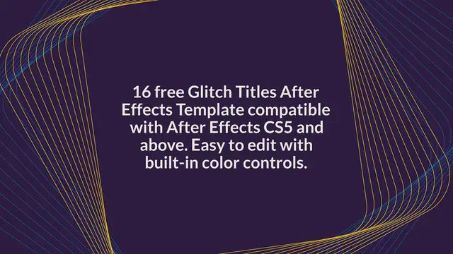 Video thumbnail for 16 Free Glitch Titles After Effects Template