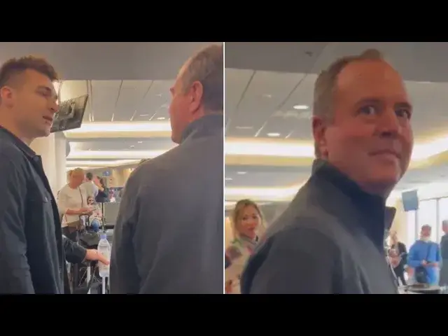 Video thumbnail for 'You're A Sick Man!': Schiff Stunned Into Silence By Furious American at Airport