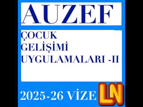 Video thumbnail for Çocuk Gelişimi Uygulamaları-2 2025-2026 Vize Soruları