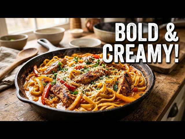 Video thumbnail for Creamy Cajun Chicken Pasta Recipe | Easy Spicy Chicken Pasta Dinner